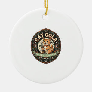 Katze Cola Katze Soda Pop Getränk Label Katze Vint Keramik Ornament