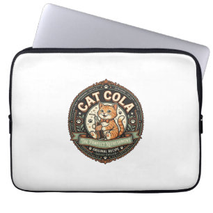 Katze Cola Katze Soda Pop Getränk Label Katze Vint Laptopschutzhülle