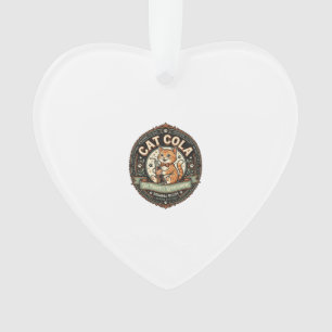 Katze Cola Katze Soda Pop Getränkeetikett Katze Vi Ornament
