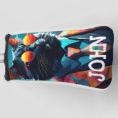 KATZE COOL FUNNGOLFKOPFDECKE PERSONALISIERT GOLF HEADCOVER (Vorderseite)
