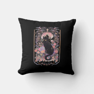 Katze Cottagecore Akademie Goblincore Hexe Goth Mä Kissen