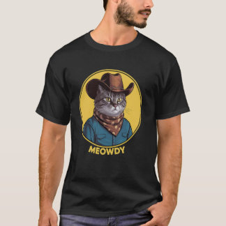 Katze Cowboy Cowgirl Frauen Männer Kind Halloween  T-Shirt