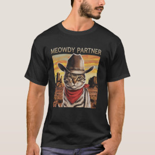 Katze Cowboy Western Wüsten Kätzchen Lustiges Kätz T-Shirt
