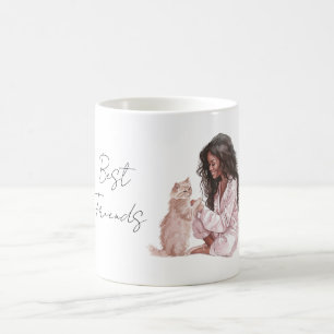 Katze Creme Weiblich Schwarze Haare Kaffeetasse