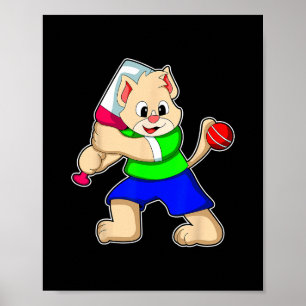 Katze Cricket Cricket T Sport Poster