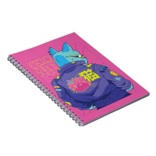 Katze Cyberpunk Stilvolles Design Notizblock