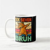 Katze Dabbing Bruh 67 Meme 6 7 Sechs Sieben  Kaffeetasse (Links)