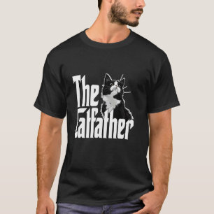 Katze Dad Der Katzenvater Süße Schwarz-Weiß-Katze  T-Shirt