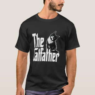 Katze Dad Der Katzenvater Süße Schwarz-Weiß-Katze  T-Shirt