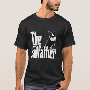 Katze Dad Der Katzenvater Süße Schwarz-Weiß-Katze T-Shirt