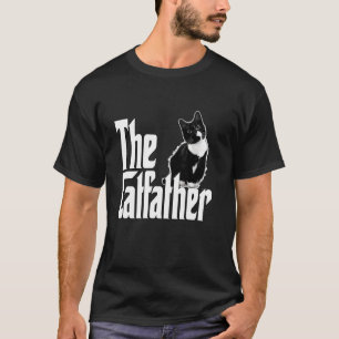 Katze Dad Der Katzenvater Süße Schwarz-Weiß-Katze T-Shirt