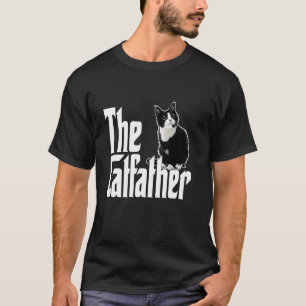 Katze Dad Der Katzenvater Süße Schwarz-Weiß-Katze  T-Shirt
