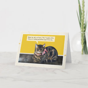 Katze "Dämliche Krankheit" Karte