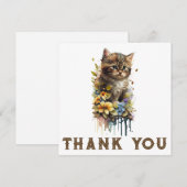 Katze Danke Karte (Vorne/Hinten)