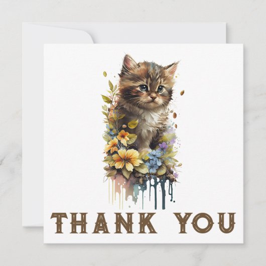 Katze Danke Karte (Vorderseite)