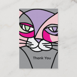 Katze Danke Visitenkarte