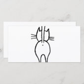 Katze Dankeskarte (Vorne/Hinten)