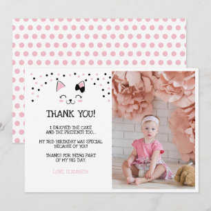Katze Dankeskarten mit Foto Einladung