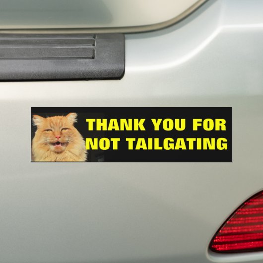 Katze dankt Ihnen für nicht Tailgating Autoaufkleber (Auf Auto)