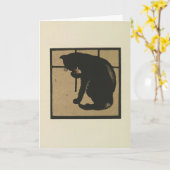 Katze - Darstellung der Square Animals Karte (Gelbe Blume)