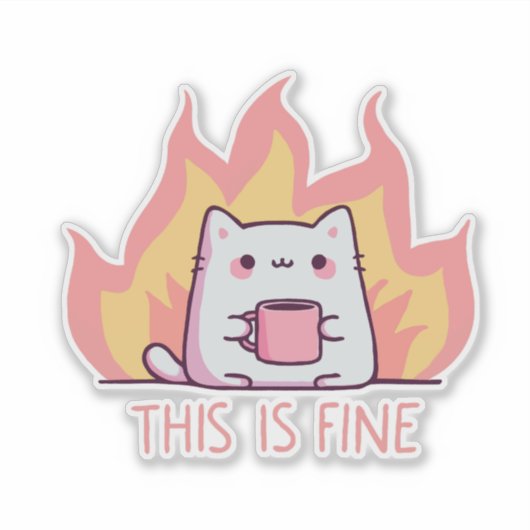 Katze, das ist gut aufkleber (Vorderseite)