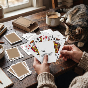 Katze Definition Substantiv Lustiger Katzenliebhab Spielkarten