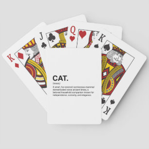Katze Definition Substantiv Lustiger Katzenliebhab Spielkarten