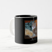Katze Demotivator Zweifarbige Tasse (Vorderseite Links)