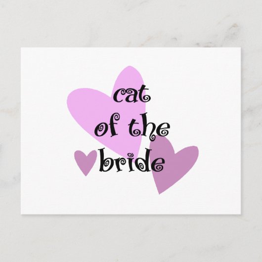 Katze der Braut Postkarte (Vorderseite)