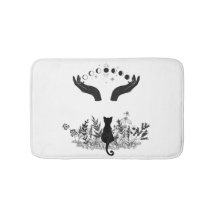 Katze der Vintagen Himmelsmondphasen