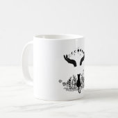 Katze der Vintagen Himmelsmondphasen Kaffeetasse (Vorderseite Links)