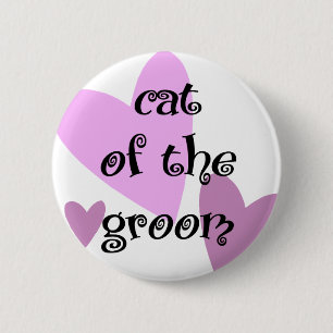 Katze des Bräutigams Button