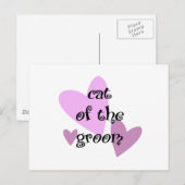 Katze des Bräutigams Postkarte (Vorne/Hinten)