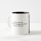 Katze des Kasten-O Zweifarbige Tasse (Vorderseite Links)