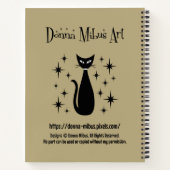 Katze des Mitteljahrhunderts mit Ball Cat Notizblock (Rückseite)