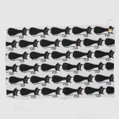 Katze Design beliebiger Hintergrundfarbe Golfhandtuch (Horizontal)