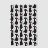 Katze Design beliebiger Hintergrundfarbe Golfhandtuch (Vorderseite)