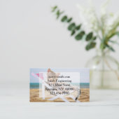 Katze, die auf einem Liegestuhl ruht Visitenkarte (Stehend Vorderseite)