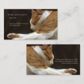 Katze, die auf einem Sofa schläft Visitenkarte (Vorne/Hinten)