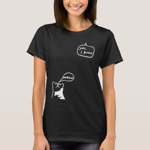 Katze, die Aufmerksamkeit miaut lustige Katze T-Shirt
