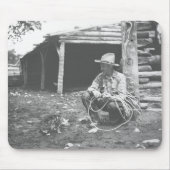 Katze, die aus einem Kaffee Can. heraus isst Mousepad (Vorne)