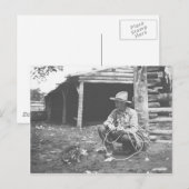 Katze, die aus einer Kaffeemaschine isst. Postkarte (Vorne/Hinten)