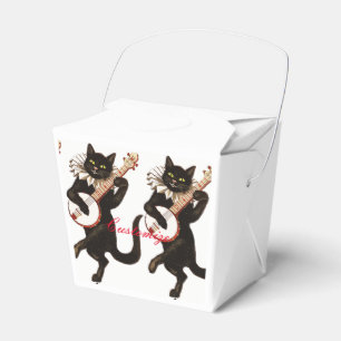 Katze, die Banjo Thunder_Cove spielt Geschenkschachtel