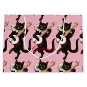 Katze, die Banjo Thunder_Cove spielt Große Geschenktüte (Vorderseite)