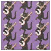 Katze, die Banjo Thunder_Cove spielt Stoff (Muster)