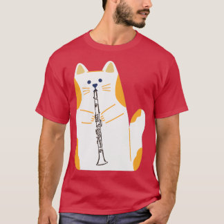 Katze, die CLARINET spielt T-Shirt