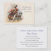 Katze, die das Cello - doppelseitig spielt Visitenkarte (Vorne/Hinten)