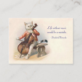 Katze, die das Cello - doppelseitig spielt Visitenkarte