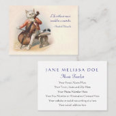 Katze, die das Cello - doppelseitig spielt Visitenkarte (Vorne/Hinten)