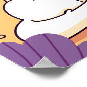 Katze, die das Fingerposter gibt Poster (Ecke)